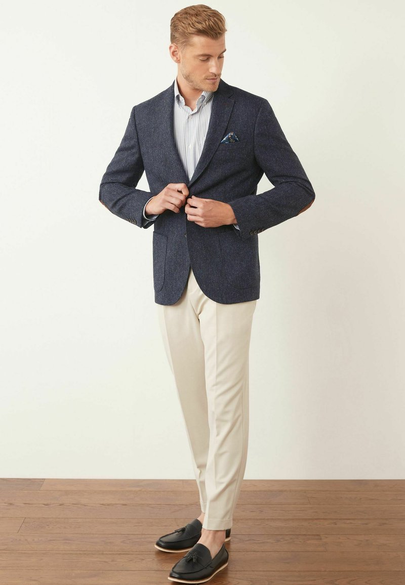 Next SIGNATURE MOONS BRITISH TEXTURED WITH ELBOW PATCHES - Sakko - Blue