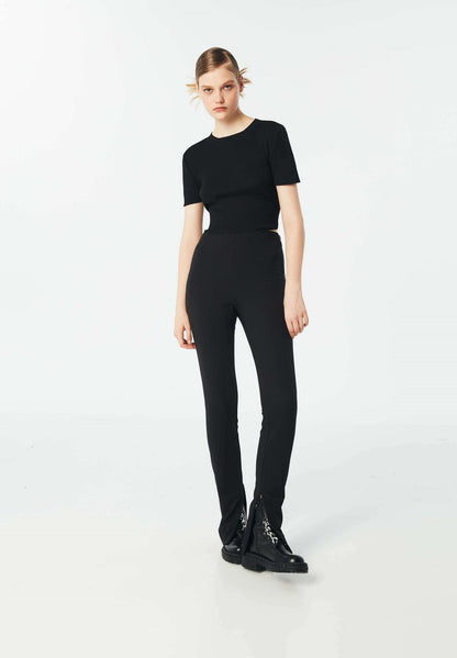 Twist WITH LEG DETAILED - Tights - Black