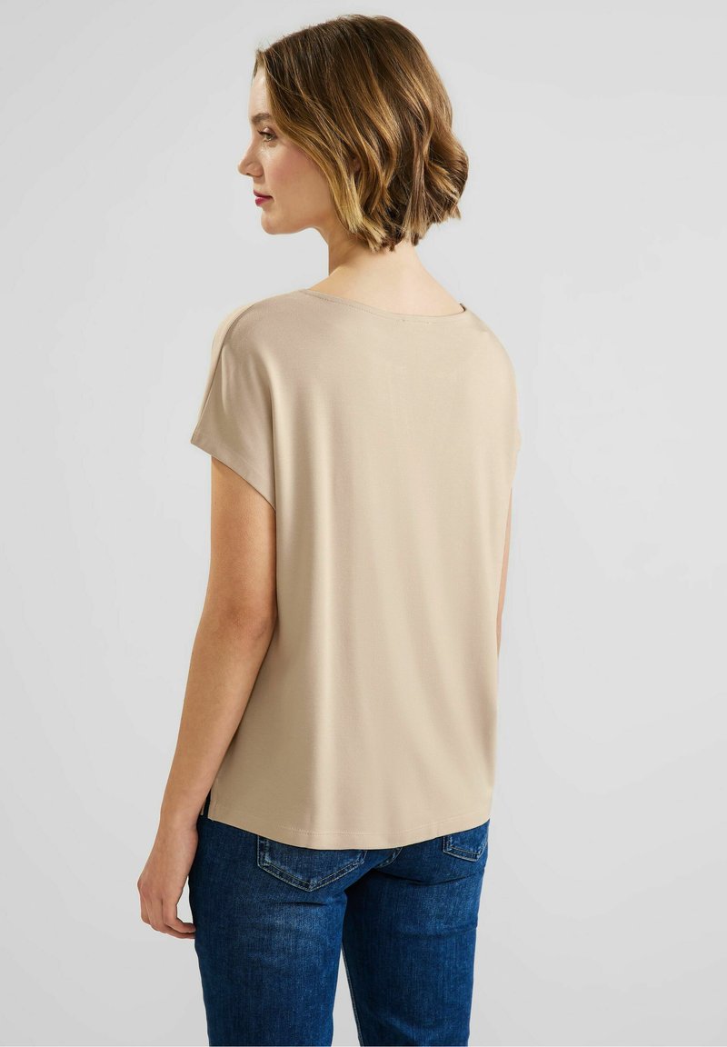 STREET ONE MIT STICKEREIDETAIL - Bluse - Light Smooth Sand
