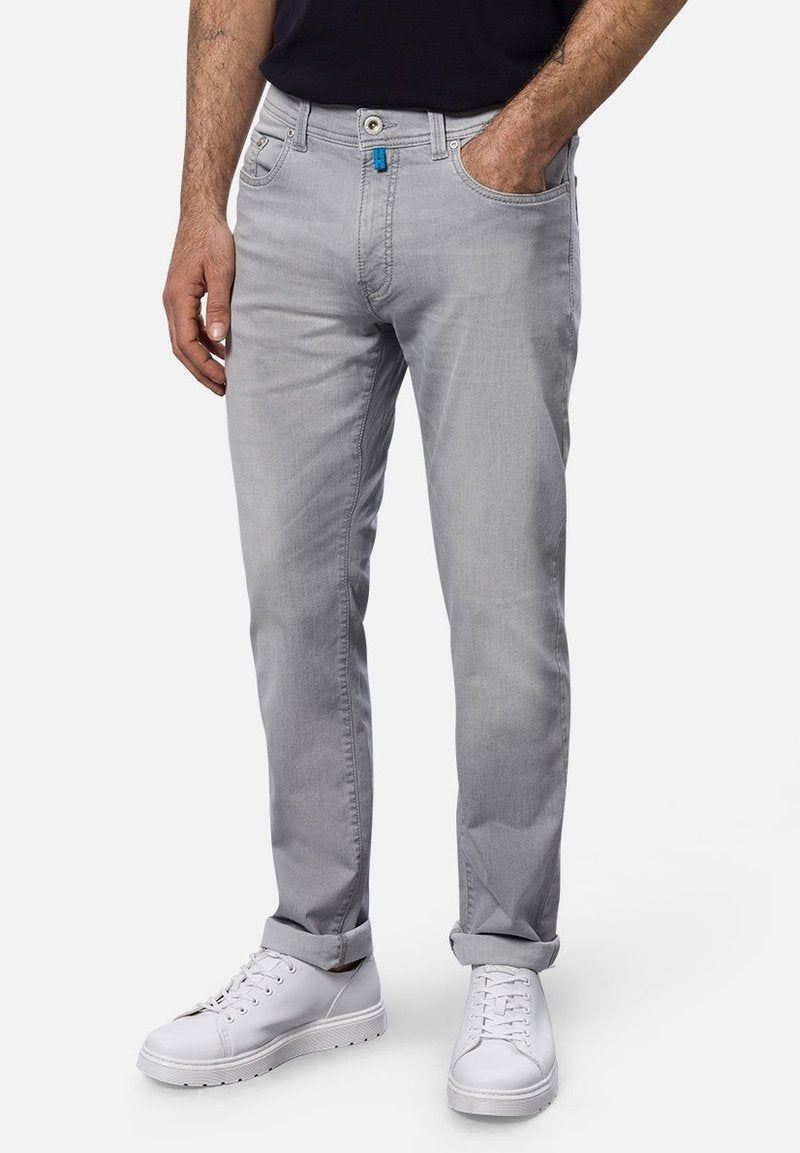 Pierre Cardin LYON - Jeans Tapered Fit - Light Grey Used Buffies
