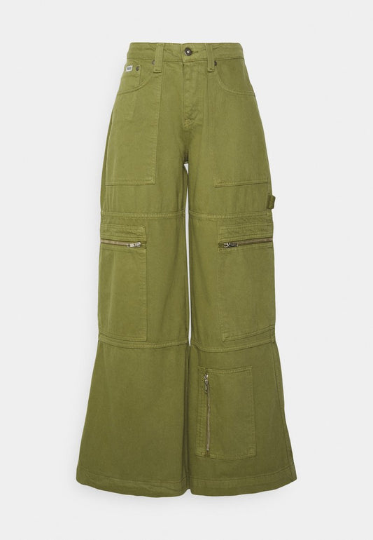 The Ragged Priest MID RISE ZIP SWEEPER - Jeans Relaxed Fit - Green