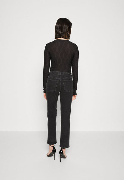 Gina Tricot STRAIGHT STRETCH - Jeans Straight Leg - Black