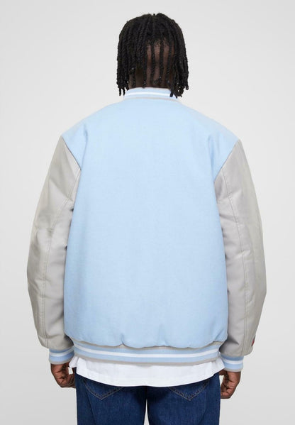 FUBU COLLEGE VARSITY - Bomberjacke - Blue Light Grey