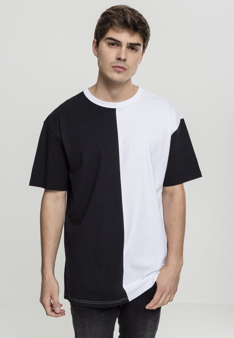 URBAN CLASSICS OVERSIZE HARLEQUIN TEE - T-Shirt Print - Black/white
