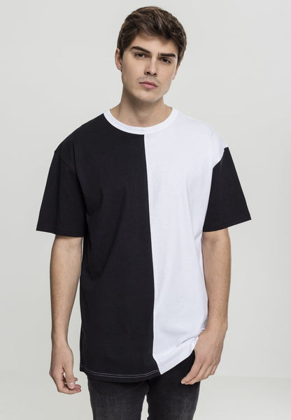 URBAN CLASSICS OVERSIZE HARLEQUIN TEE - T-Shirt Print - Black/white