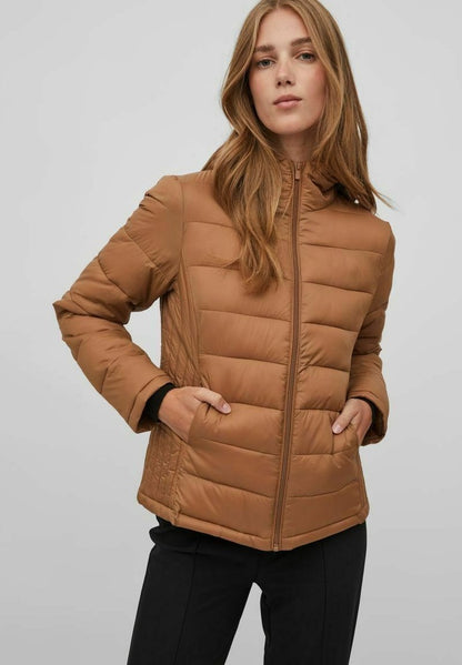 Vila VISIBIRIA NEW QUILTED HOOD JACKET - Übergangsjacke - Toasted Coconut