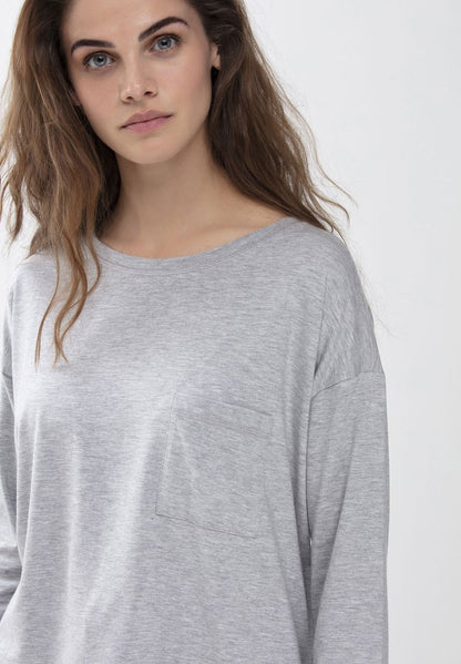 MEY HOMEWEAR SHIRT SERIE NIGHT2DAY - Nachtwäsche Shirt - Grey Melange