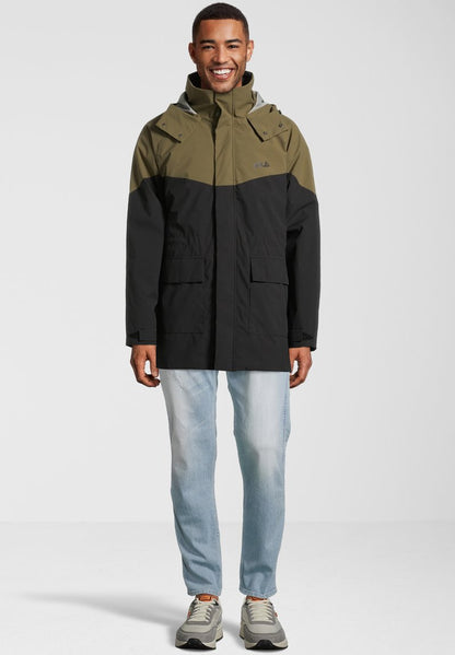 Fila APPAREL TANVALD - Parka - Moonless Night/burnt Olive