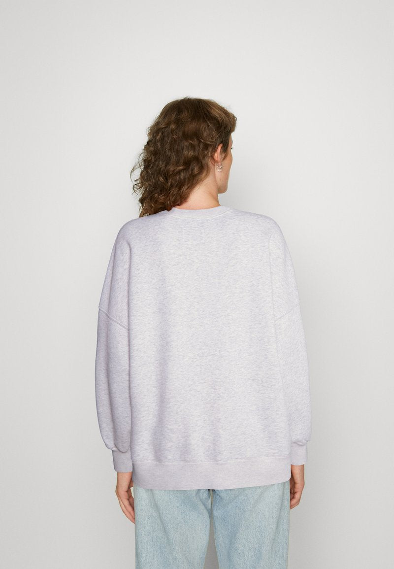 Abercrombie & Fitch THE SOFTAF MAX PATCH LONG SUNDAY CREW - Sweatshirt - Grey