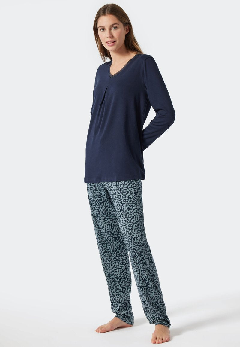 Schiesser CLASSIC COMFORT FIT - Nachtwäsche Set - Blau