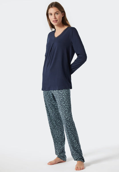 Schiesser CLASSIC COMFORT FIT - Nachtwäsche Set - Blau