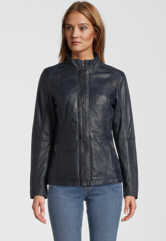  SHARRY - Lederjacke - Navy