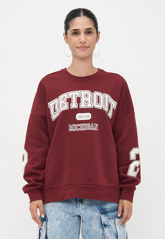 ONLY Petite ONLVICTORY O NECK - Sweatshirt - Cabernet
