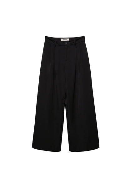 Stradivarius WIDE LEG SMART WITH DARTS - Trousers - Grey