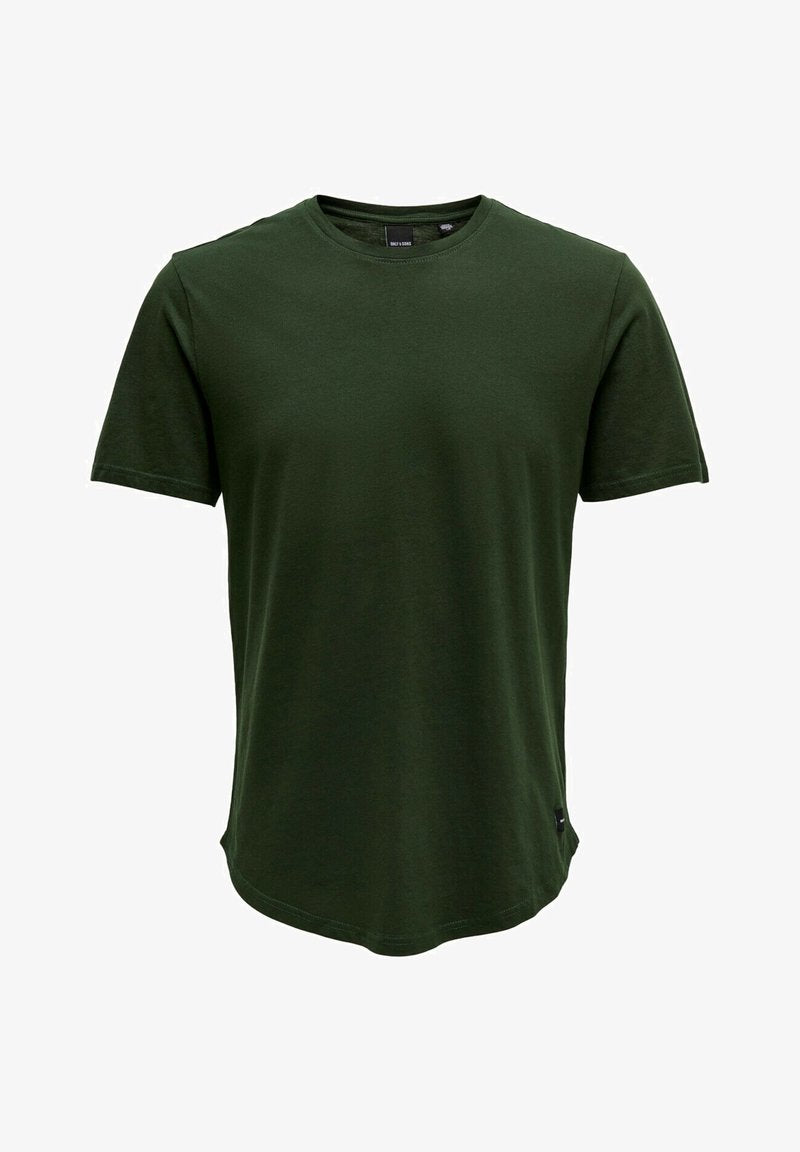 Only & Sons KURZARM ONSMATT - T-Shirt Basic - Dunkelgrün