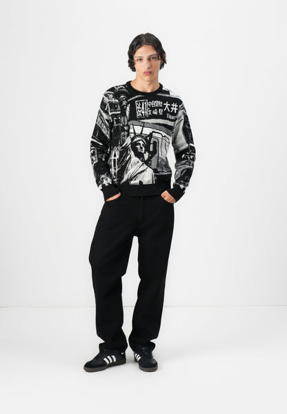 HUF WORLDWIDE COMMUTER SWEATER UNISEX - Jumper - Black