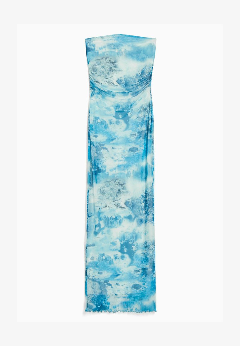 BERSHKA WITH PRINT - Maxikleid - Light Blue
