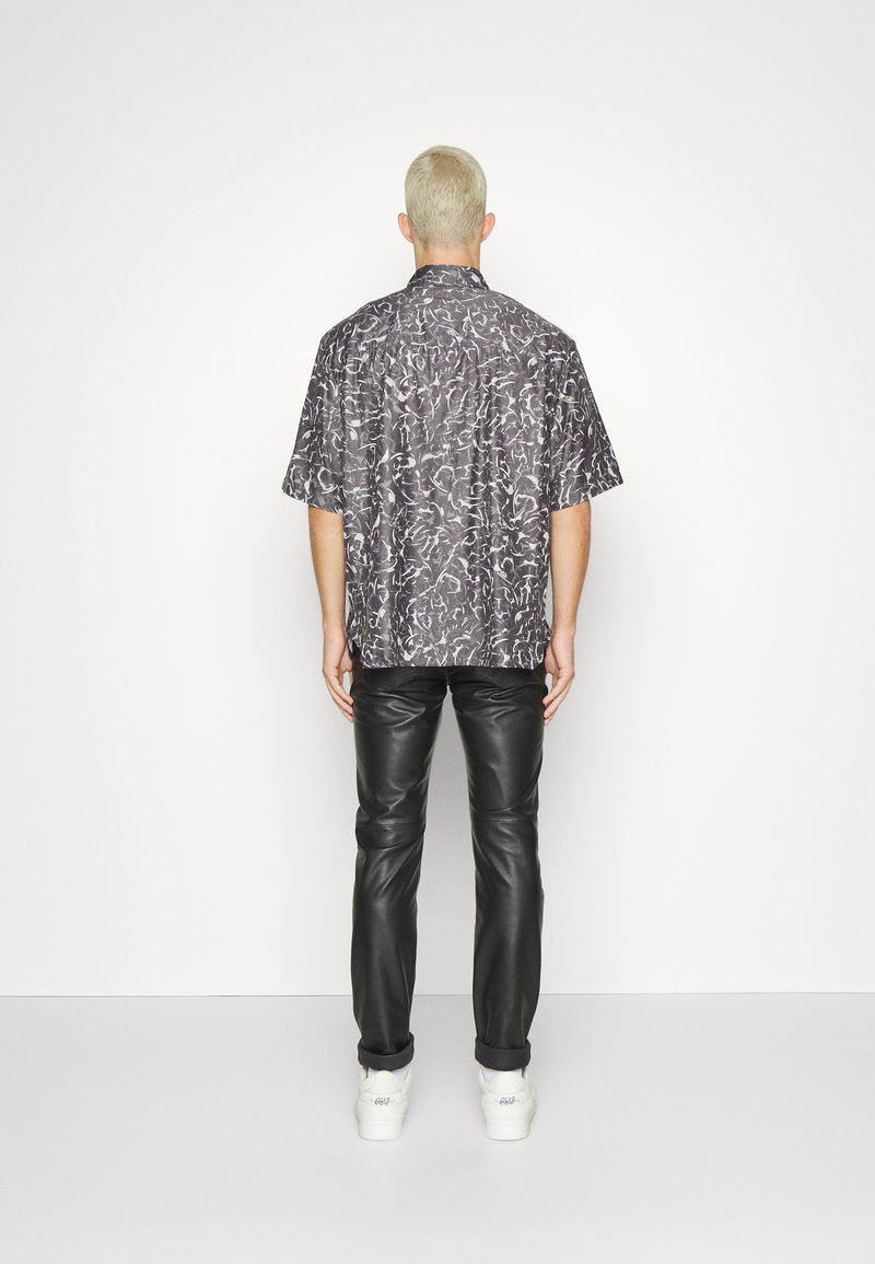 PRINTED RELAXED SHORT SLEEVE - Hemd - Silver