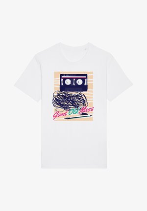 ADDICTED TO MUSIC - T-Shirt Print - White