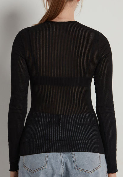  MANGA LARGA - Strickpullover - Black