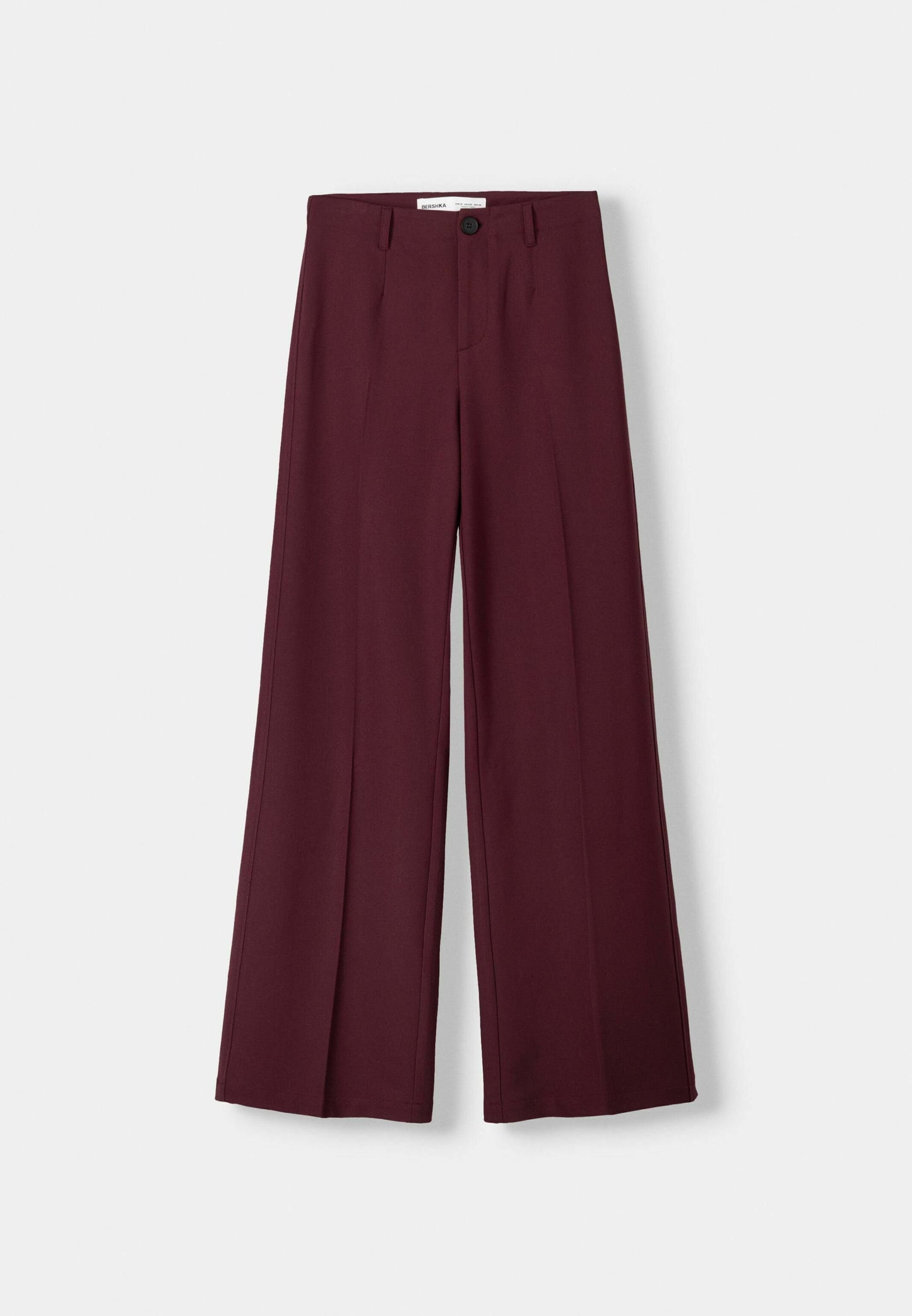 BERSHKA WIDE-LEG TAILORED - Trousers - Black