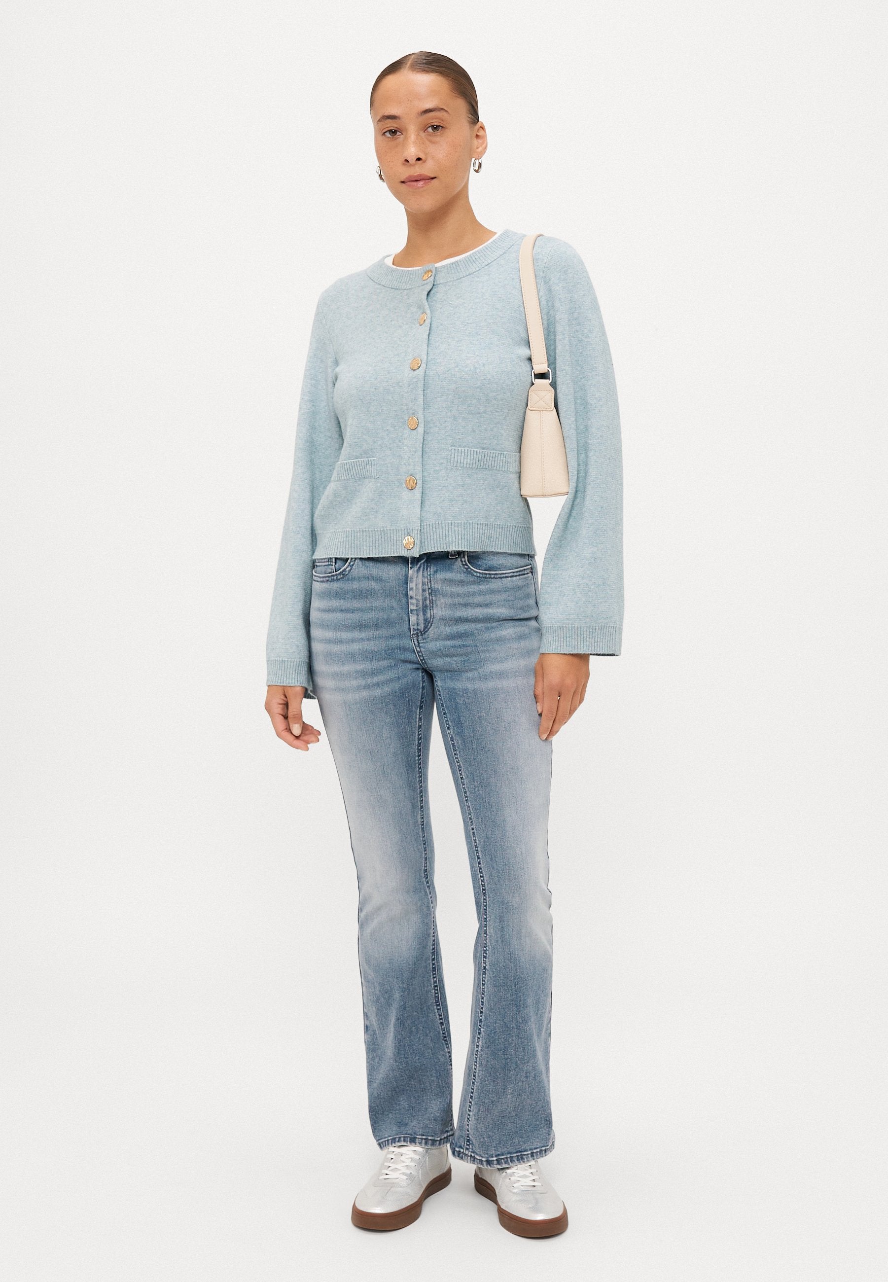 ONLY Petite ONLBLUSH MID WAIST - Flared Jeans - Special Blue Grey Denim