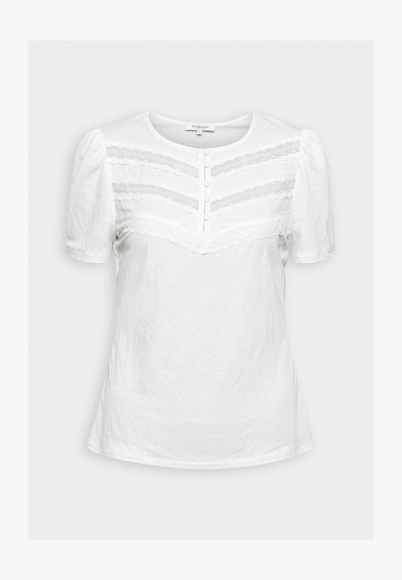 MORGAN DLINA - T-Shirt Print - Off White