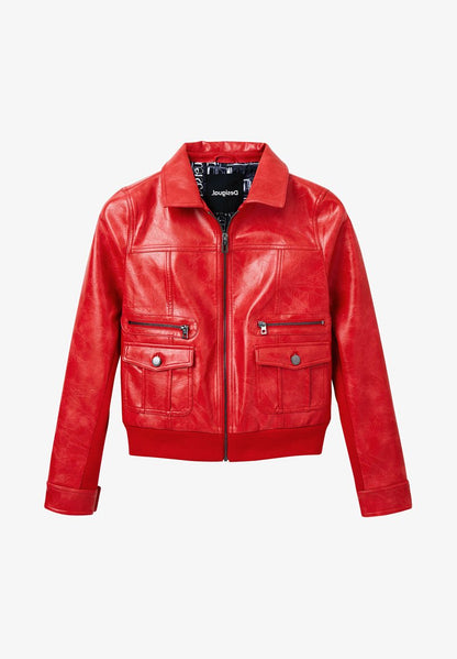 Desigual Kunstlederjacke - Red