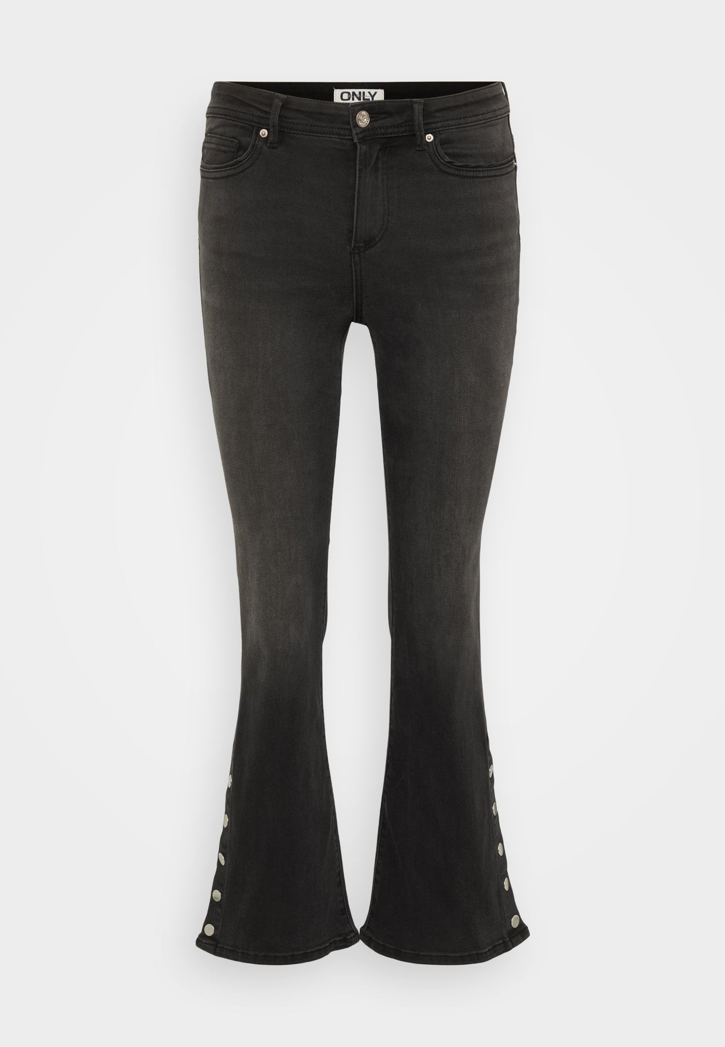 ONLY Petite ONLWAUW MID WAIST - Flared Jeans - Washed Black