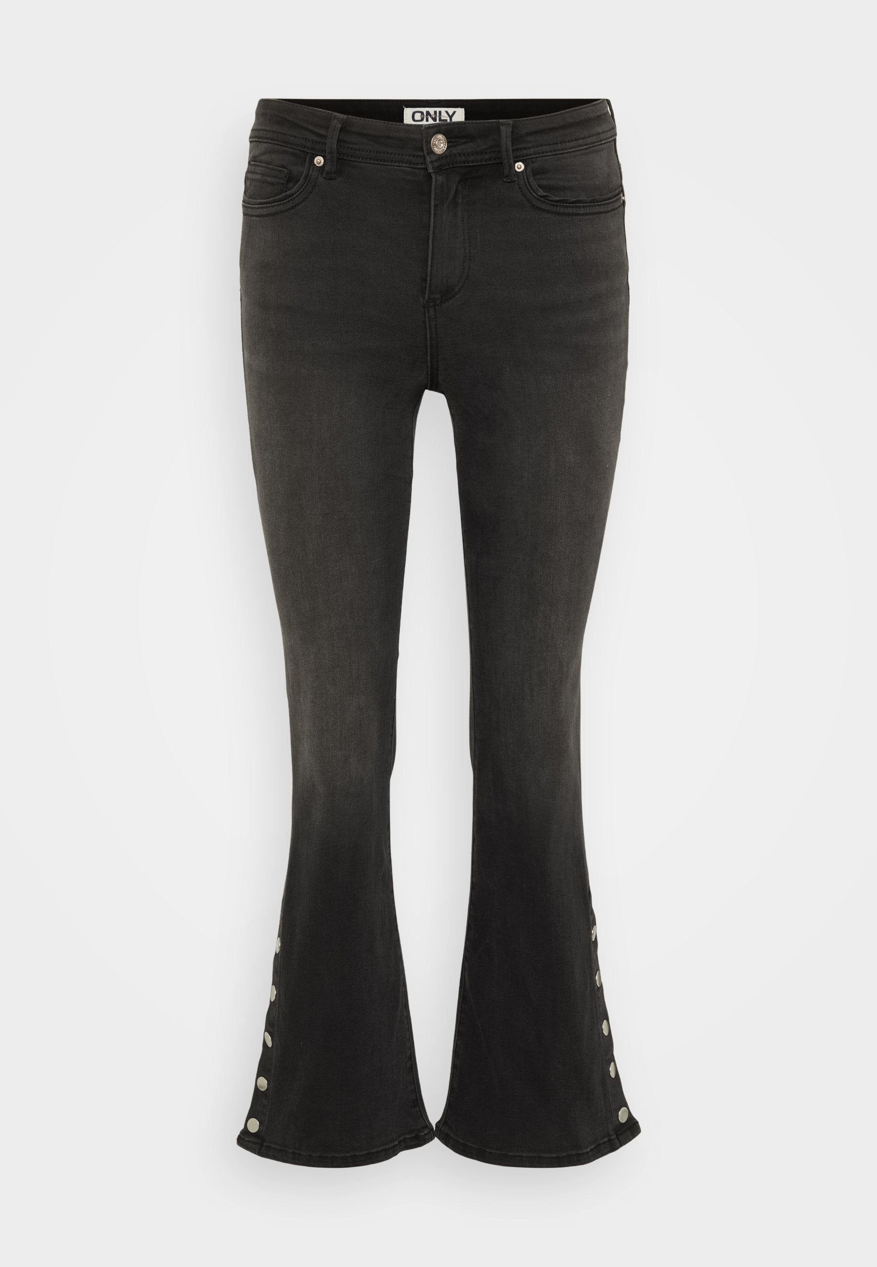 ONLY Petite ONLWAUW MID WAIST - Flared Jeans - Washed Black