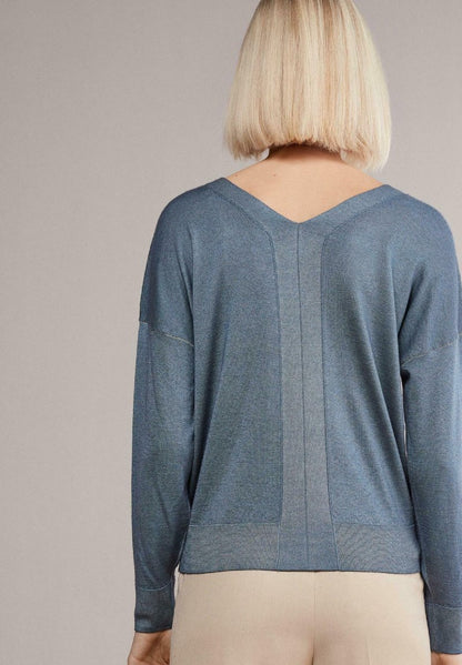  ULTRAFINE V-NECK - Strickpullover - Piombo Tc