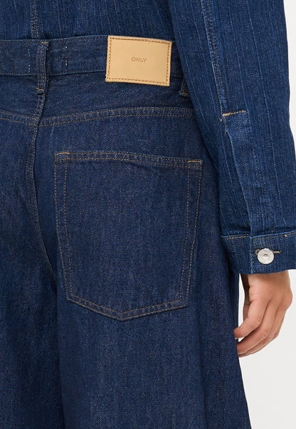 ONLY Petite ONLTAYLOR RINSE BARREL - Relaxed Fit Jeans - Dark Blue Denim