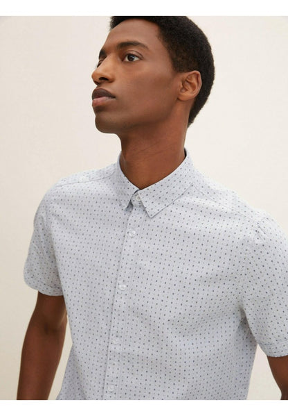 Tom Tailor Hemd - Navy Design On Light Structure