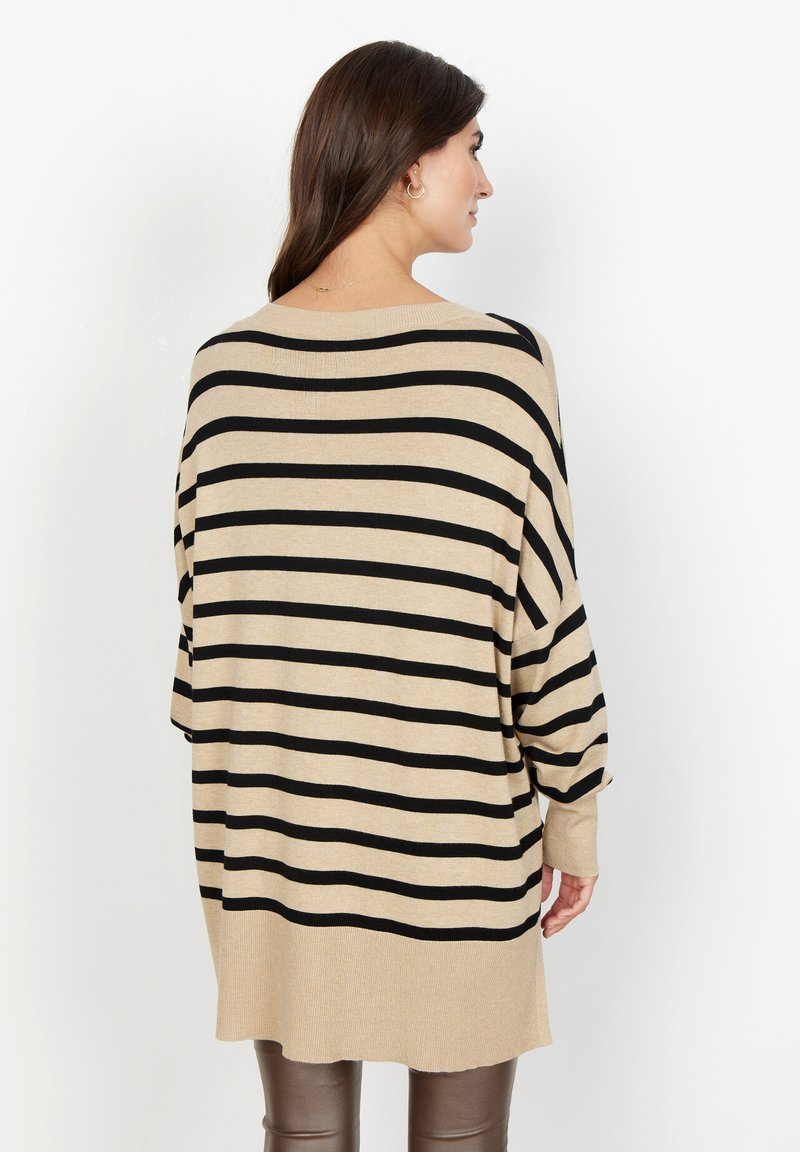 Soyaconcept SC DOLLIE STRIPE - Strickpullover - Sand Mel Combi