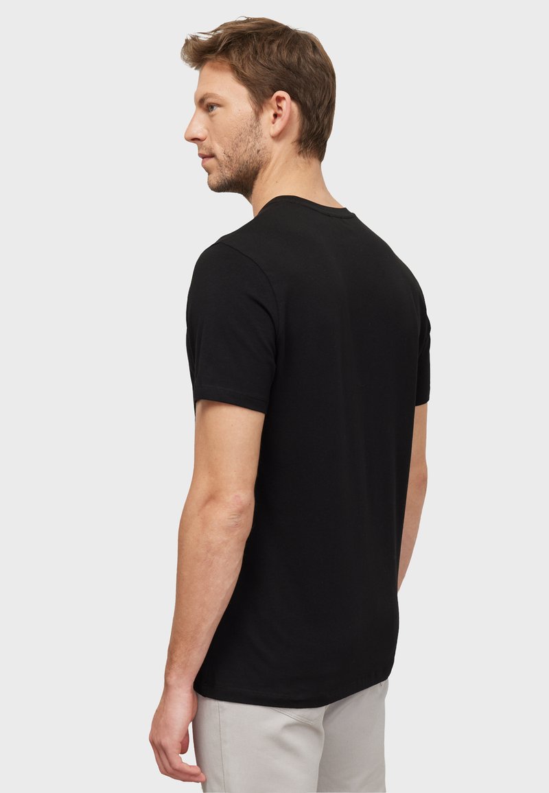  SLIM FIT FIGURED - T-Shirt Print - Black