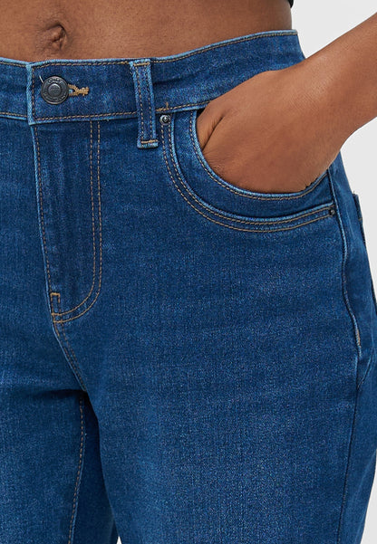 ONLY Petite ONLANE MID WAIST - Jeans Skinny Fit - Dark Blue Denim