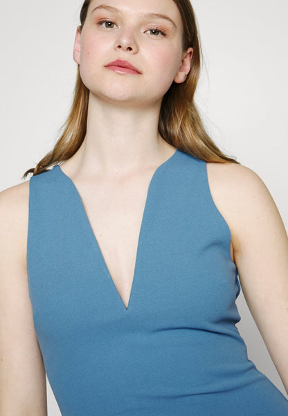 Wal G BETTY V NECK MIDI - Etuikleid - Dusty Blue