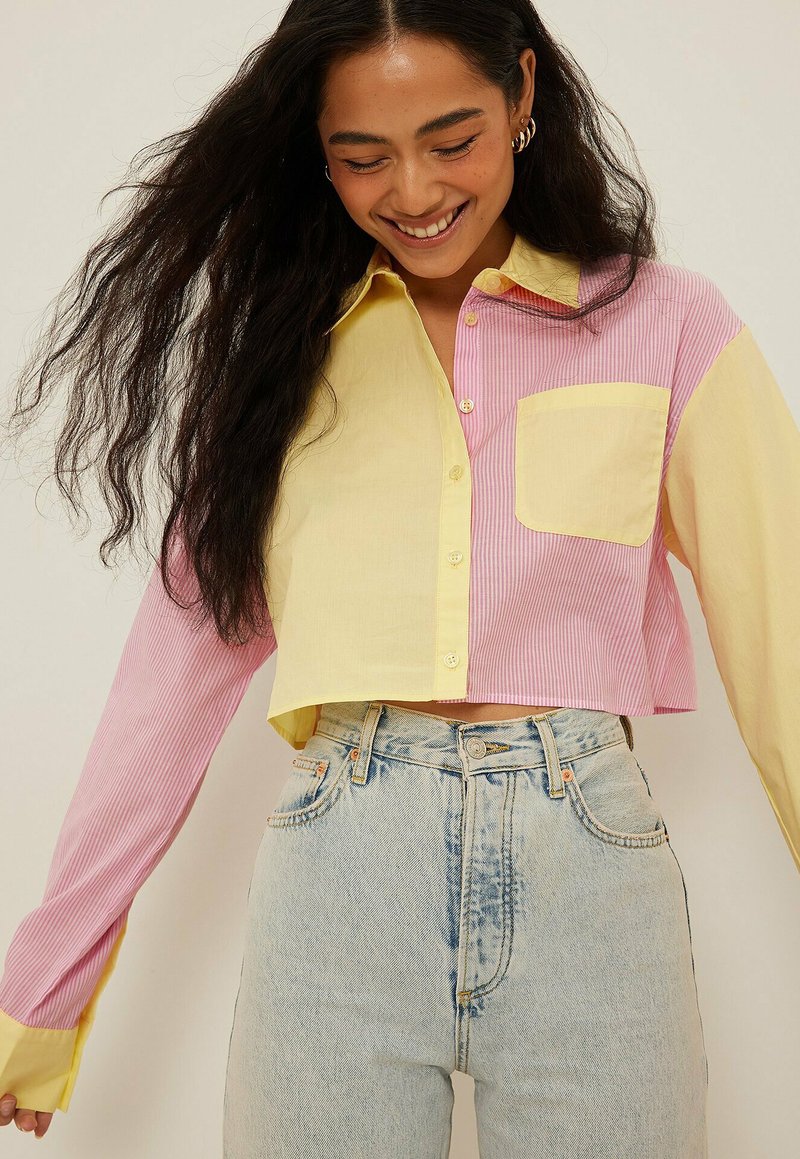 NA-KD KURZES BOXY - Hemdbluse - Pink