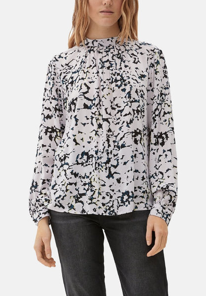 QS By S.Oliver MIT ALLOVER-PRINT - Bluse - Petrol