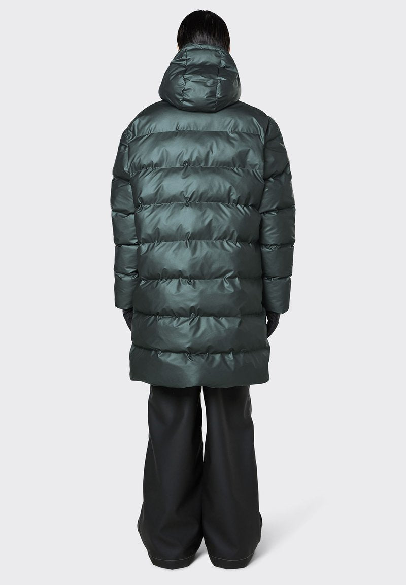 Rains LONG PUFFER JACKET UNISEX - Wintermantel - Silver Pine