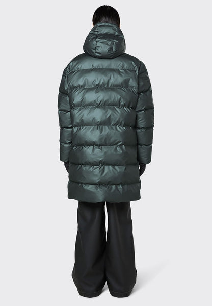 Rains LONG PUFFER JACKET UNISEX - Wintermantel - Silver Pine