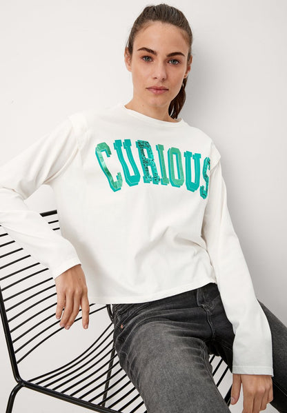 QS By S.Oliver Langarmshirt - Cream