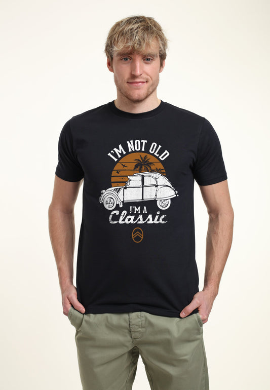Henry Tiger CITROEN 2CV WHITE I'M NOT OLD CLASSIC SUNSET - Print T-shirt - Navy Blue