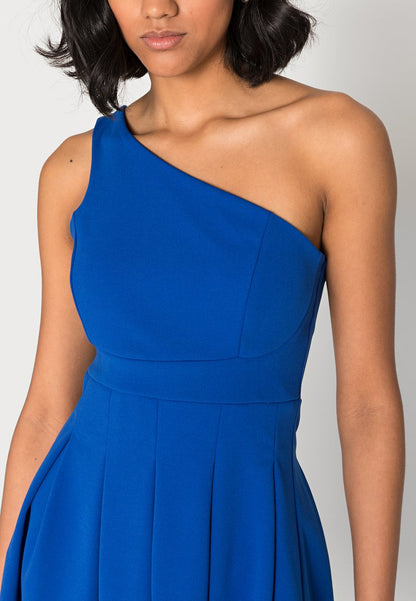 Wal G FRIEDA ONE SHOULDER SKATER DRESS - Cocktailkleid/festliches Kleid - Electric Blue