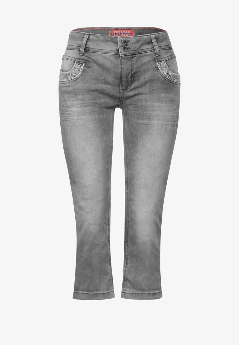 STREET ONE Jeans Shorts - Grau