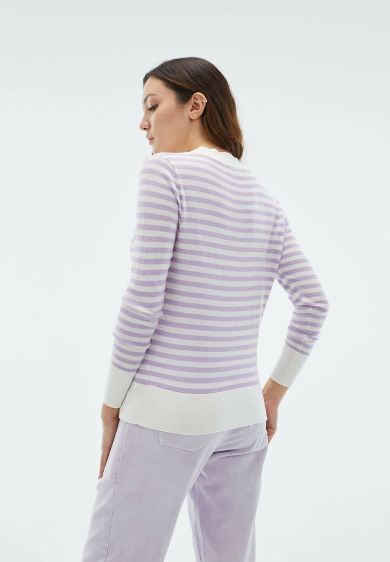  STRIPED WITH AND CUFFS - Strickpullover - Purple