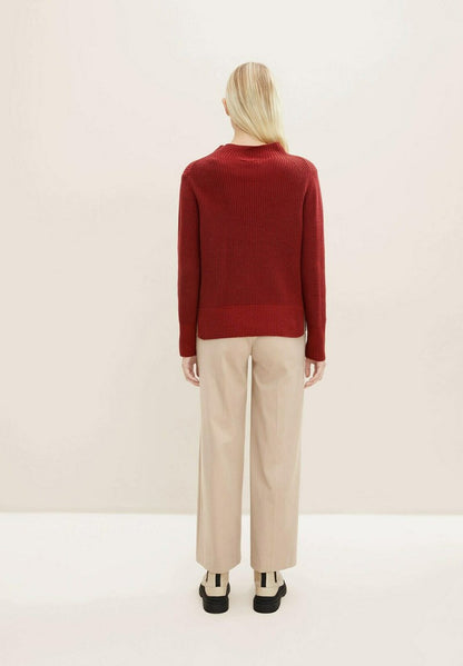 Tom Tailor Strickpullover - Dark Maroon Red
