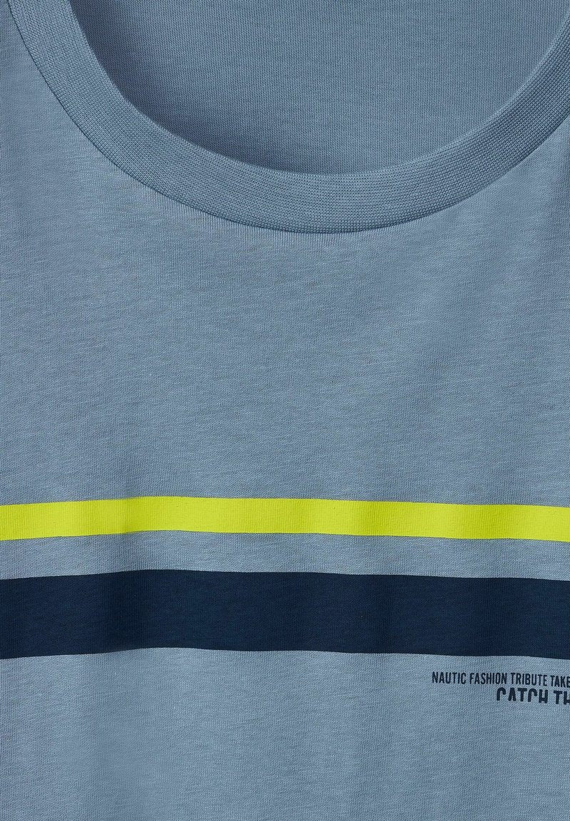 MIT STREIFENPRINT - T-Shirt Print - Grau