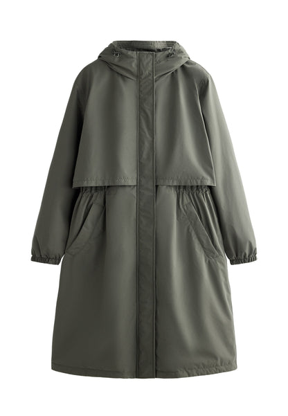 Oysho FELLEX® AEROGEL 10K WATERPROOF LONG PADDED - Waterproof Jacket - Dark Green