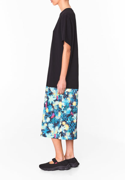  Jerseykleid - Graffiti Flowers Blue